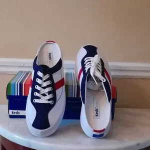 Keds Shoes Vintage Y2k Keds Red White And Blue Canvas Fabric